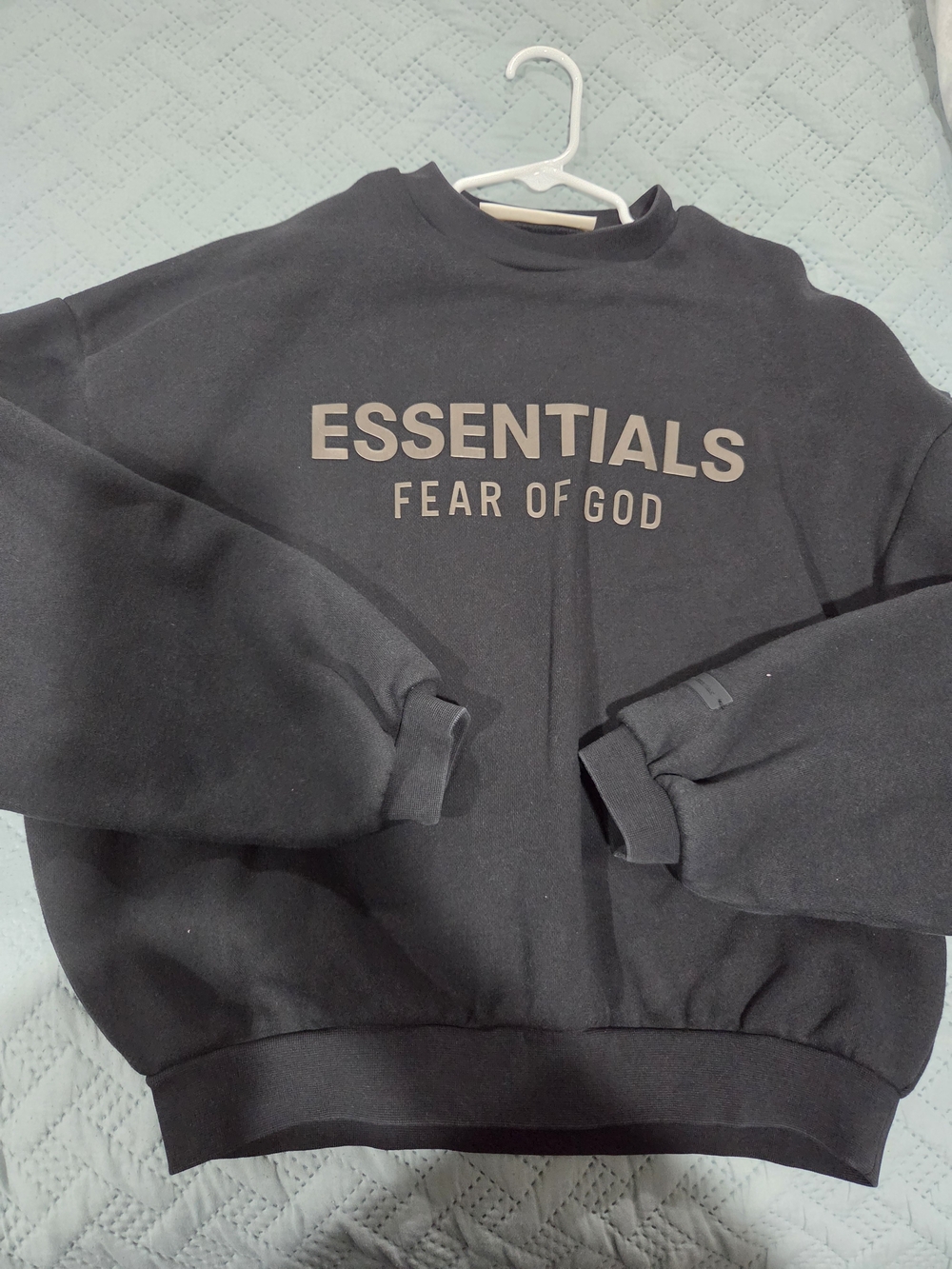 Fear of God Essentials Kids Black Logo Sweatshirt